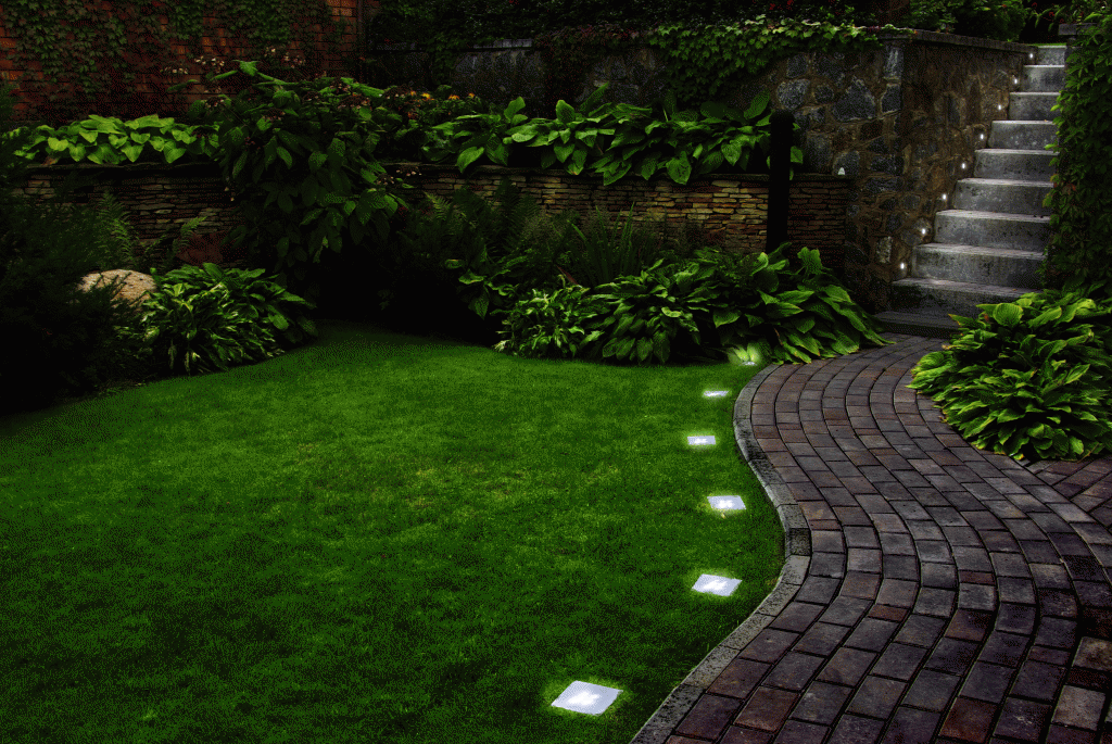 LED брусчатка в садовом освещении